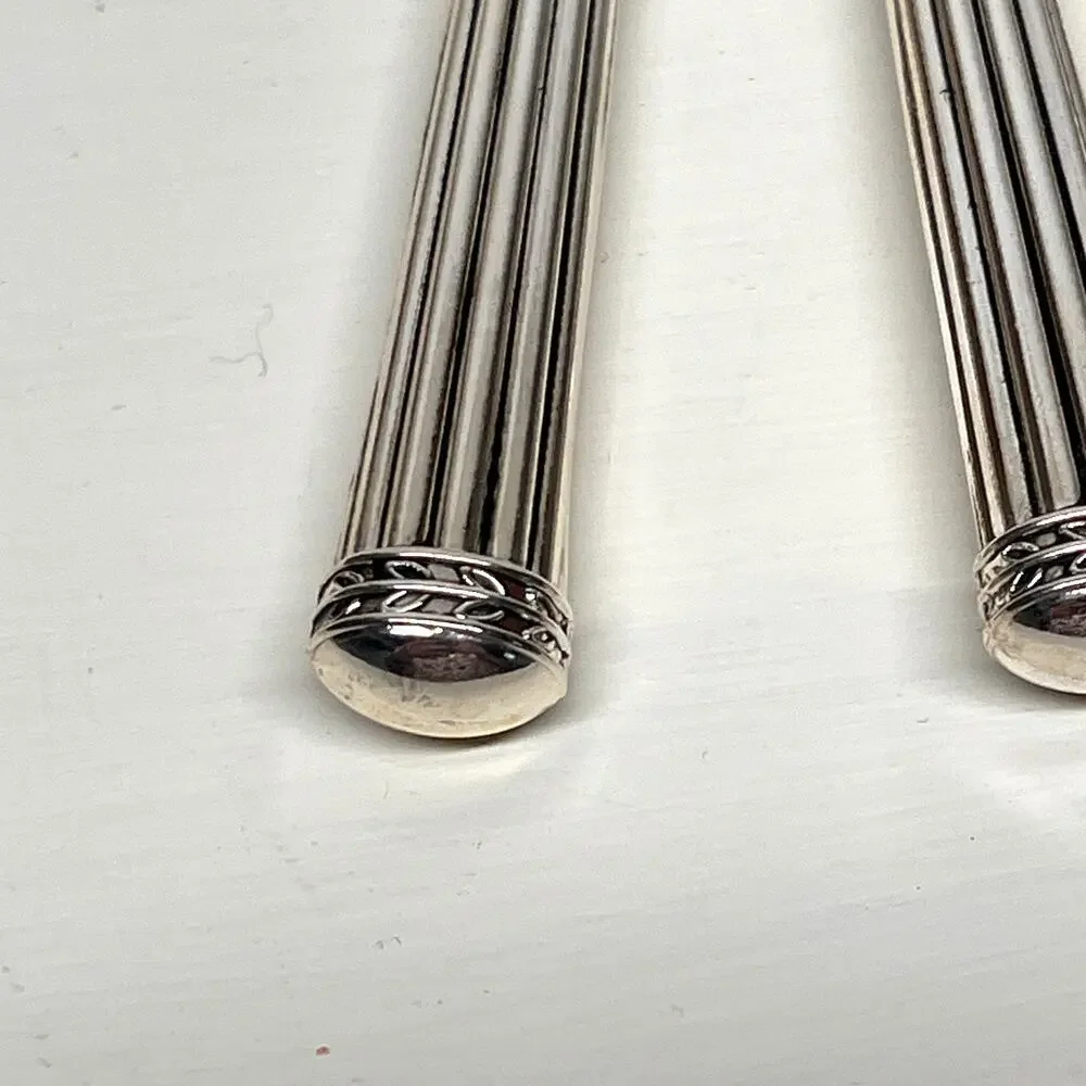 Regency Stripe Silverplate Butter Knives Spreaders Set of 4